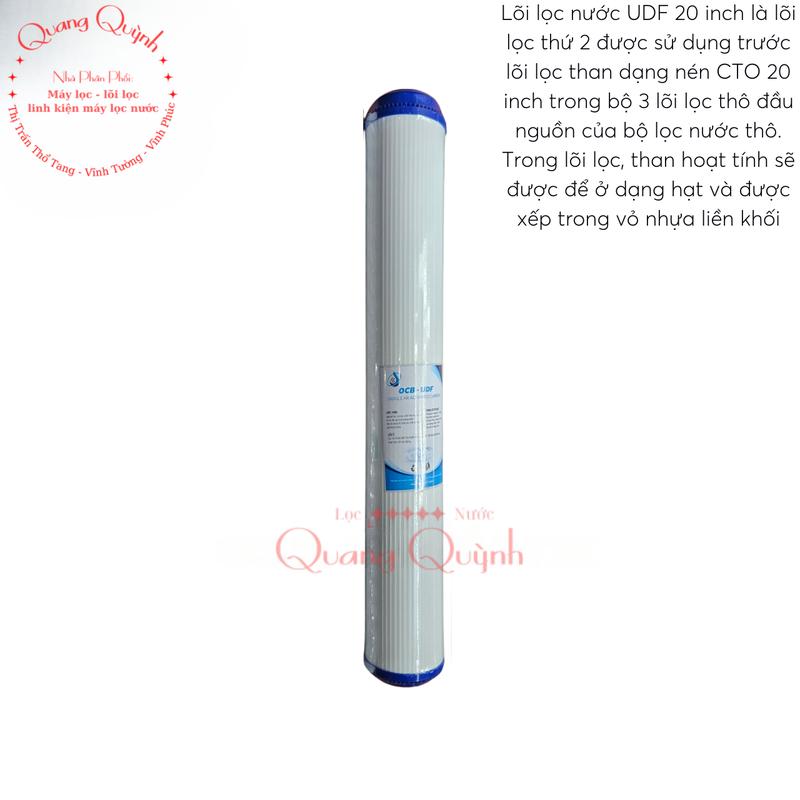 Product Introduction of Bộ 5 lõi lọc 20 inch than hoạt tính UDF 11