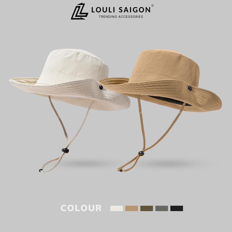 Mũ cao bồi chất liệu vải dù lạnh mỏng nhẹ, vành rộng chống nắng unisex MTB02