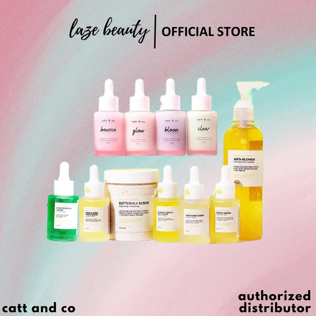 CATT & CO Body and Face Serums: Bright & Free Bikini and Inner Thigh, Nip, Underarm, Knees Elbows and Butt Bodycare Skin Repair Cleansing Skincare Bodycare