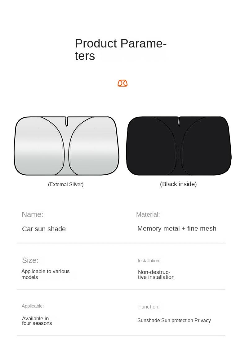 Product Introduction of Car sunshade, suitable for Honda, sunshade glass panel cover, windshield, car protective equipment 0