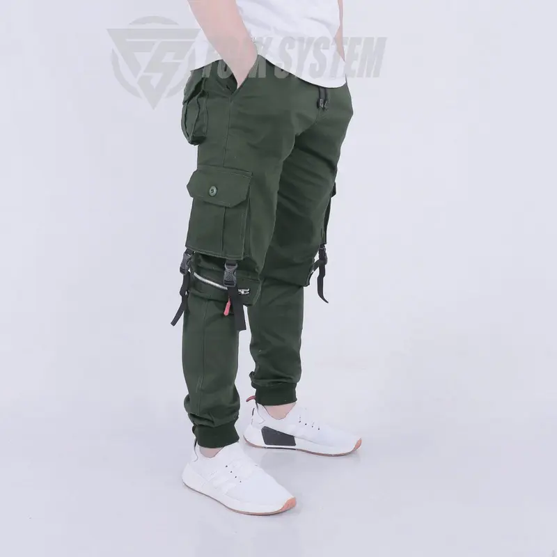 Celana Panjang Chino Jogger Cargo FLK Pria  Folksystem 5