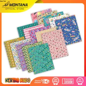 MONTANA Kertas Kado Wrapping Paper Paket isi 10 Pcs