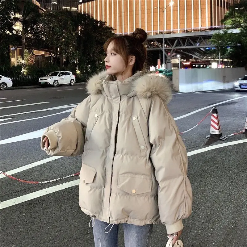 Áo khoác phao nữ mũ lông dáng ngắn trần bông 3 lớp ấm áp, Áo phao khoác mùa đông thời trang hàn quốc, ZIZI SHOP 6