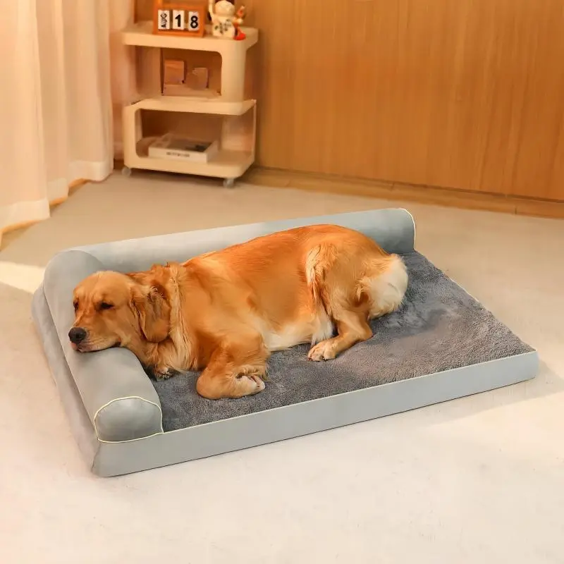 Plush Pet Sofa Bed, Removable & Washable Design Comfortable Sofa Bed, Suitable for Small, Medium, and Large Dogs, Pet Supplies