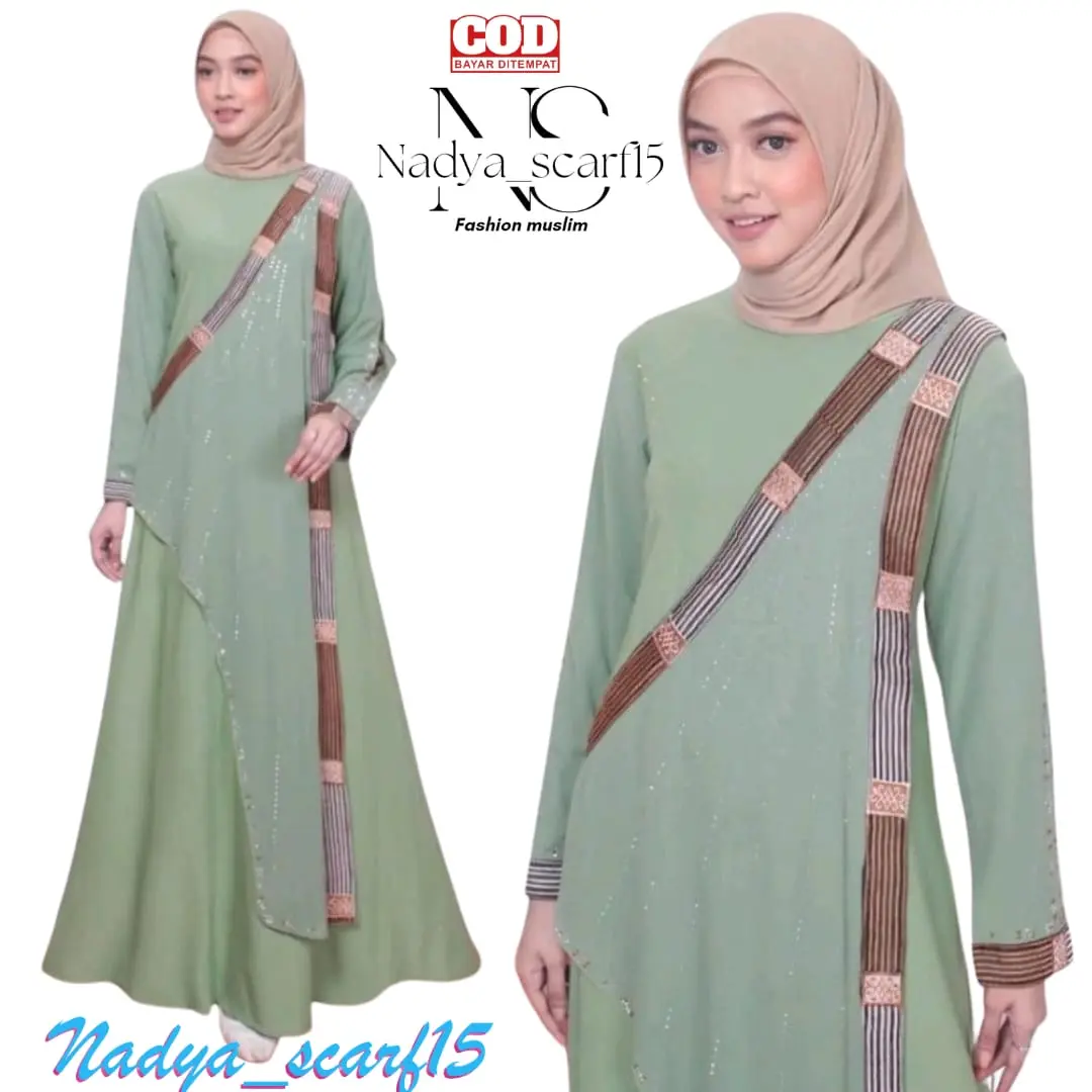 COD Gamis Abaya Arab Sari Kajol Jersey Super Mix Ceruty Bordir Mote Swarosky Model Terbaru Muslim Dress Wanita Mewah Simple Pesta Lebaran Kondangan Hitam