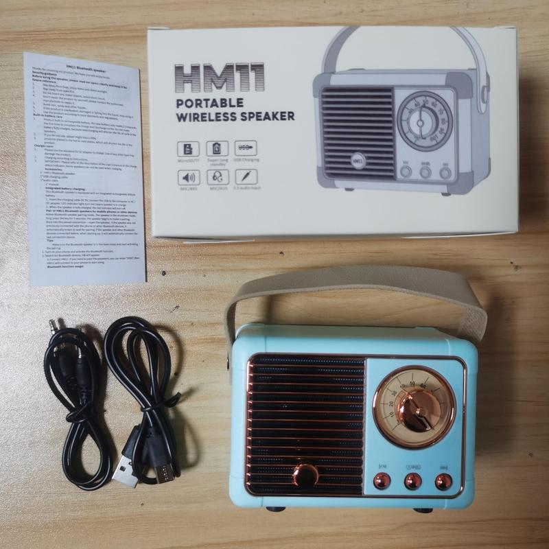 Product Introduction of Wireless Speaker, Rechargeable Portable Bluetooth-compatible Speaker, Retro Design Mini Subwoofer Speaker, Creative Mini Speaker for Home & Outdoor, Audio 3