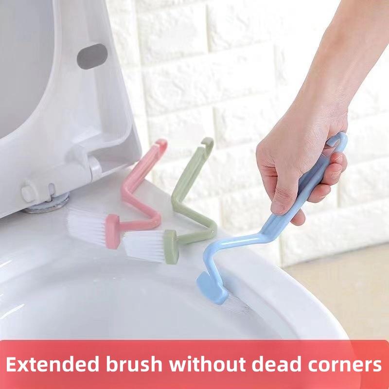 Bàn Chải Làm Sạch Nhà Vệ Sinh Hình Chữ S Máy Chà Sàn Wc Cầm Tay Góc Tay Cầm Uốn Cong 3