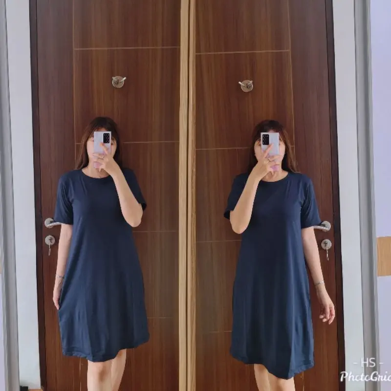 GABELLA DRESS BAHAN KAOS NYAMAN HARIAN SEPAHA DASTER TERUSAN WANITA CEWEK 4