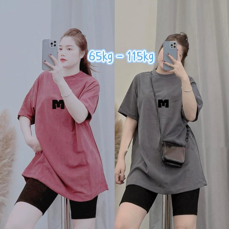 Đồ bộ nữ bigsize 65-115kg chữ M bộ lửng  . Bộ bigsize 110kg bộ cotton Có hoa Có thể giặt bằng máy Tay ngắn set thường