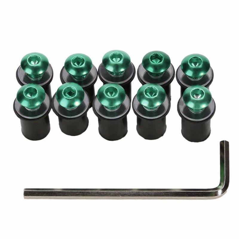 Product Introduction of Bộ Ốc Vít Bu Lông Kính Chắn Gió Xe Máy, 10 Cái, Đai Ốc Giếng M5 15Mm 16