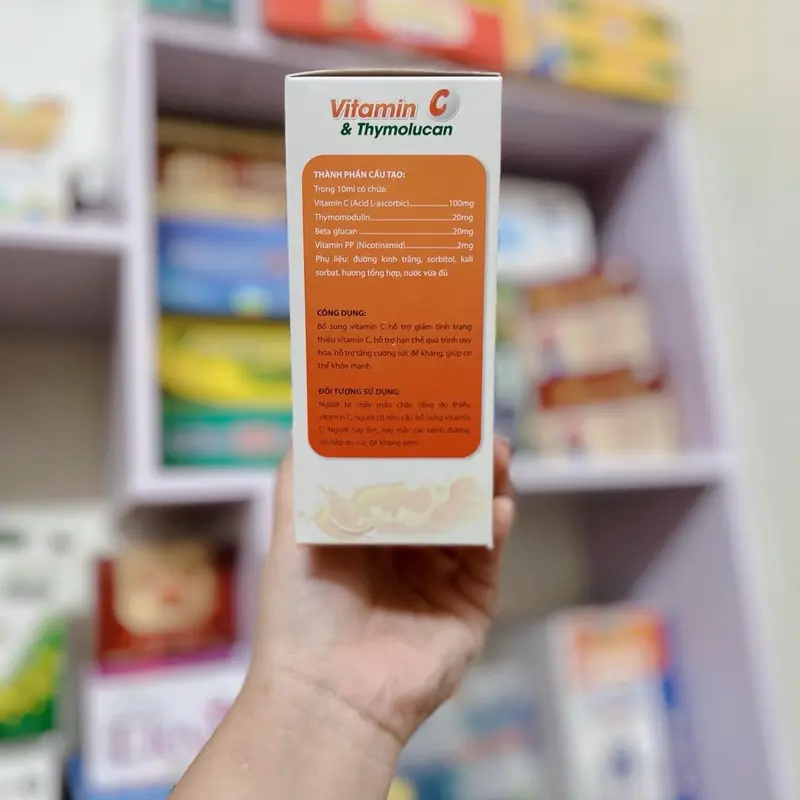 VITAMIN C & THYMOGLUCAN - Hỗ trợ bổ sung vitamin C, tăng cường đề kháng, hạn chế quá trình oxy hoá 4