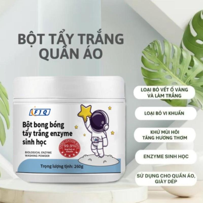[Mua 1 Tặng 1] Bột tẩy trắng Sinh học 260g - Tẩy vết bẩn, khử vết ố vàng trên quần áo, giày dép, khăn , an toàn cho da và giày dép Làm Sạch Nam 2