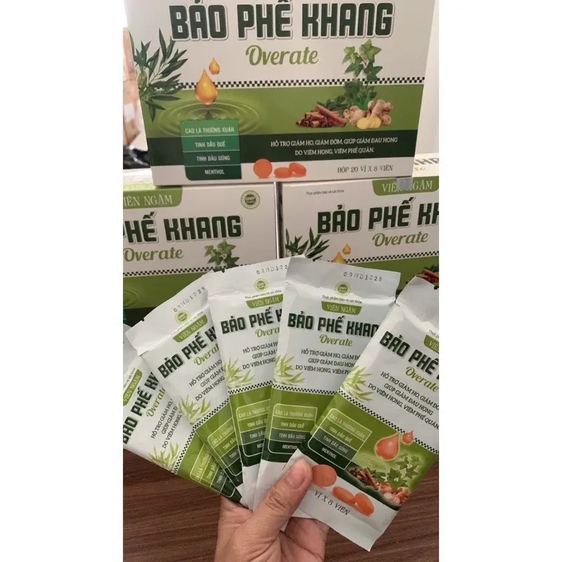 ￼Kẹo ngậm ho,long đàm từ mật ong,lá quế ,Bảo Phế Khang 0