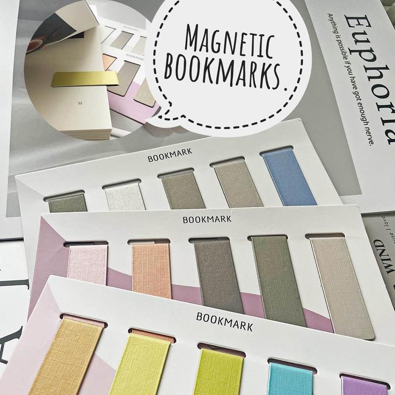 Product Introduction of Magnetic Bookmark, 15pcs/set Colorful Book Page Marker, Page Markers for Students Teachers Reading, Office Stationery & Supplies 2