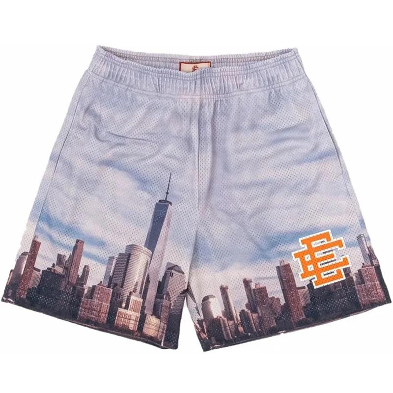 Product Introduction of *2024 New Summer Eric Emanuel EE Basic Mesh Short Classic Floral Printed Gym Shorts Men's Gym Basketball Sports Beach Shorts 18
