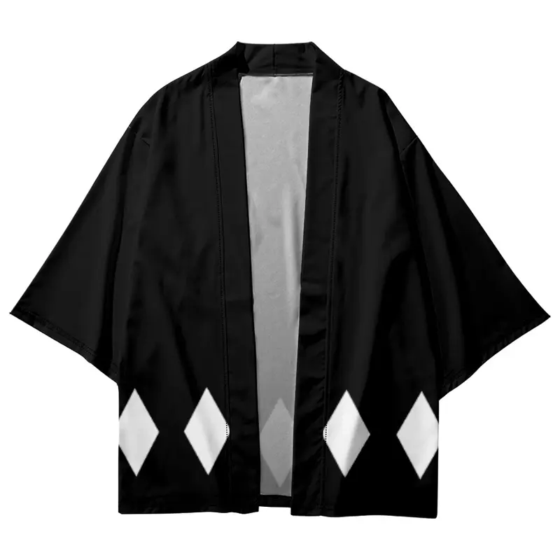 New 2023 BLEACH COS Cosplay Kimono Japan Hitam Hanori Shinigami Kimono Anime Jepang Fashion Street Harajuku Top Untuk Pria Dan Wanita 3