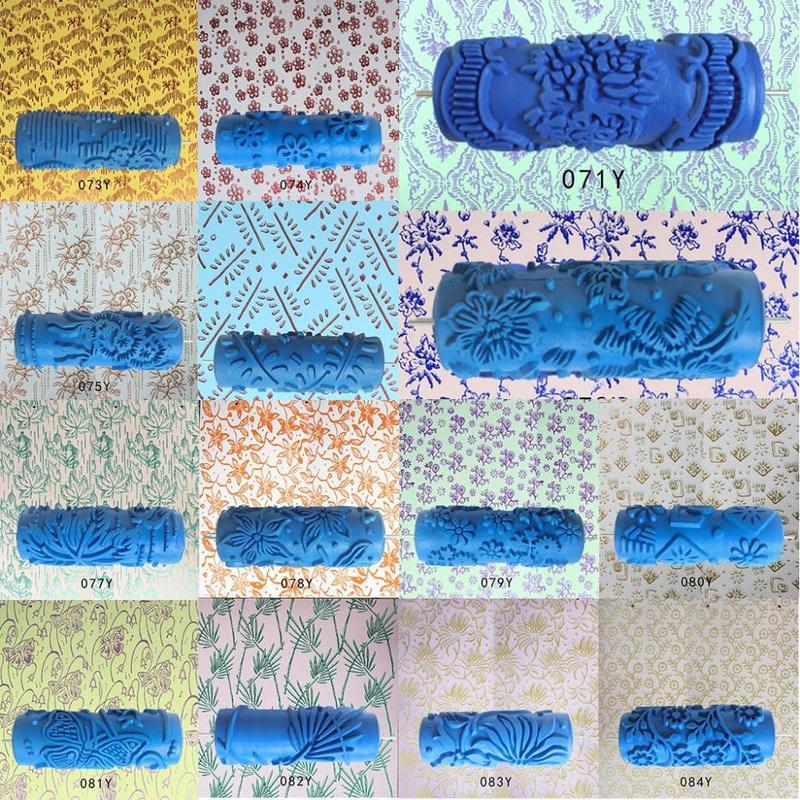 5\\\'\\\' Wall Painting Printing Rubber Pattern Roller Decor 3