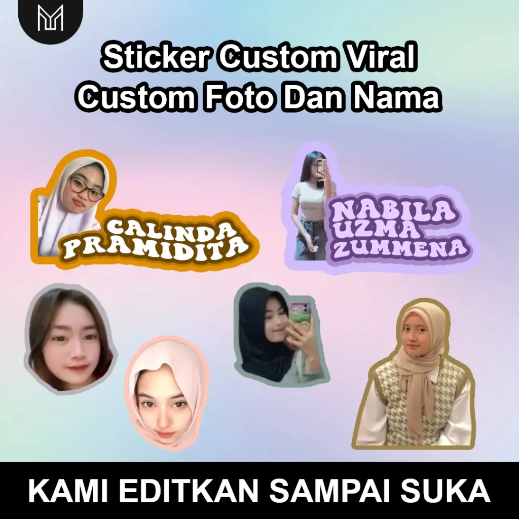 VIRAL STIKER CUSTOM FOTO DAN TULISAN, CETAK STIKER CUSTOM FOTO ANTI AIR TERMURAH, BISA COD