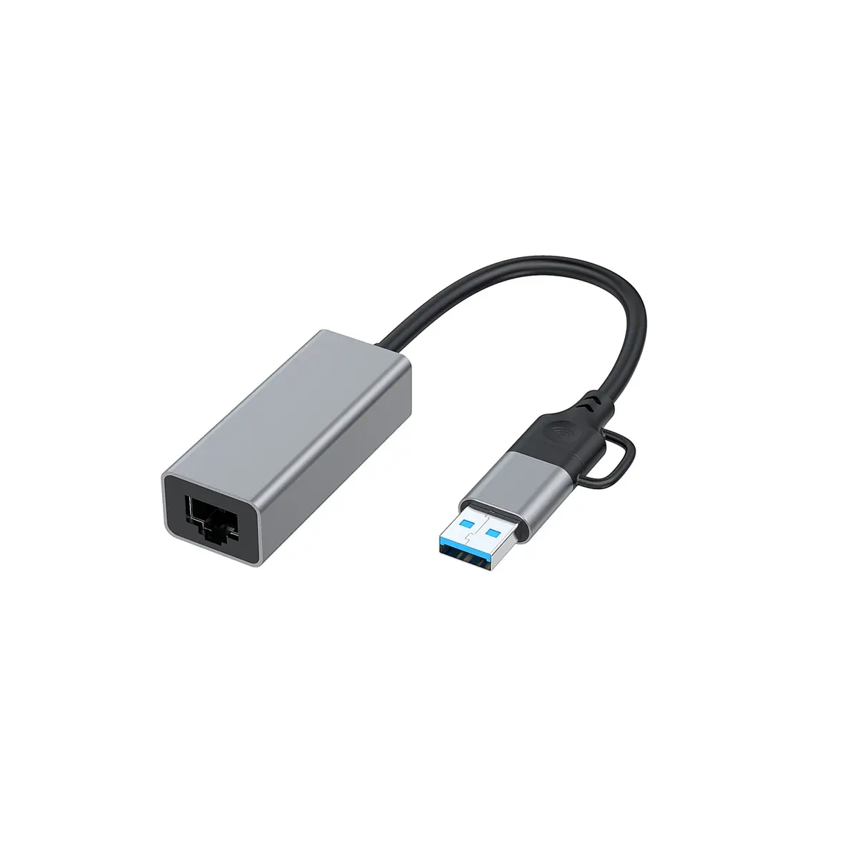 USB Type C To RJ45 Wired Network Card External Wired USB 3.0 To Ethernet Adapter for Laptop PC, 1000Mbps