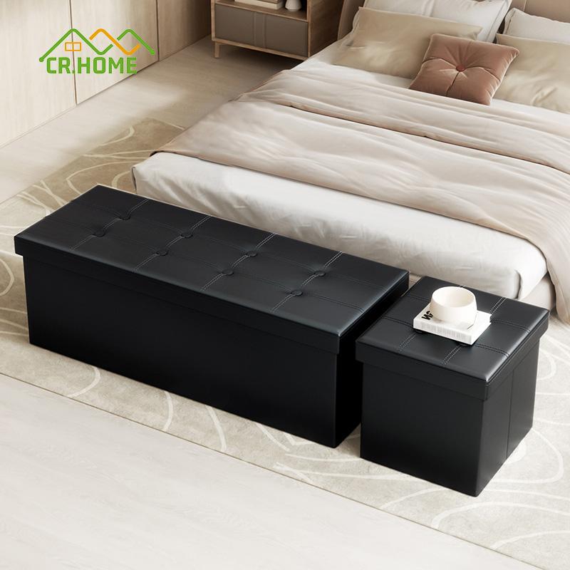 ghế hộp Phân lưu trữ Ghế hộp đựng đồ đa năng 2 trong 1 - Gấp gọn chắc chắn và tiện lợi, Hộp lưu trữ Ghế sofa Lắp Ráp