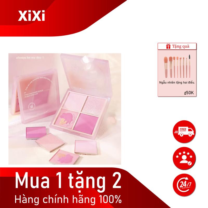 [HÀNG MỚI VỀ] PHẤN MÁ XIXI 4 ô PINK TONE ngọc trai lấp lánh eyeshadow makeup cosmetic Trang Điểm Bảng Phấn Mắt Mỹ Phẩm