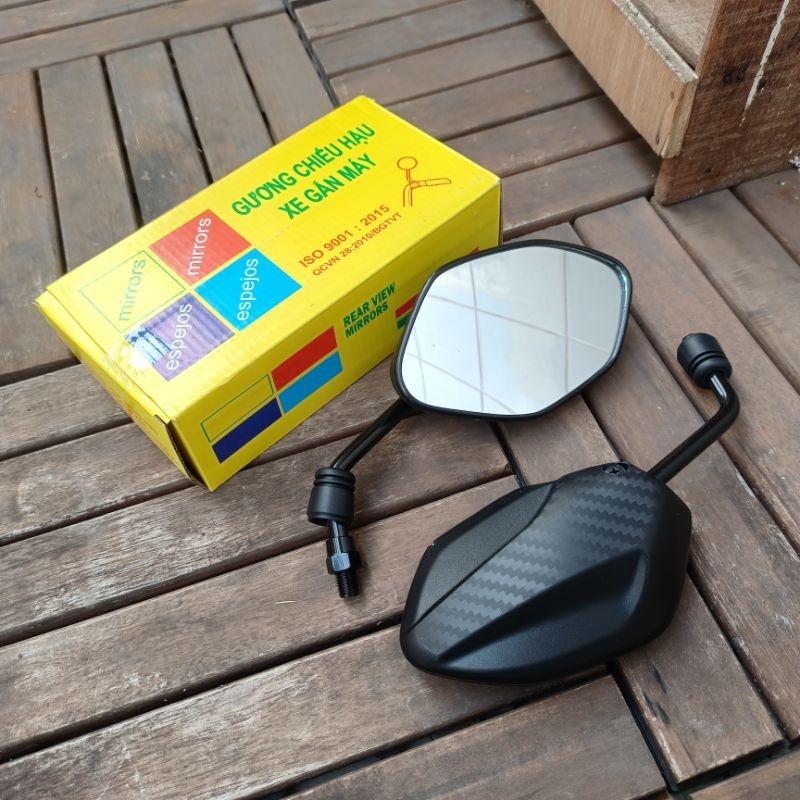 Gương chiếu hậu thời trang mini xe máy Kiểu AB Chân Ngắn kính chiếu hậu gắn chân kính cho AB SH SH Mode Wave,... Phụ Kiện Phụ Tùng
