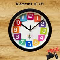 Gambar am Dinding Meja Kamar Kecil Murah Wall Clock Dekorasi Rumah Motif Hitam Putih Full Color Bahan Plastik 20cm  Ontime 1919 1918 dari Jam Dinding ID Kota Surakarta 5 Tokopedia
