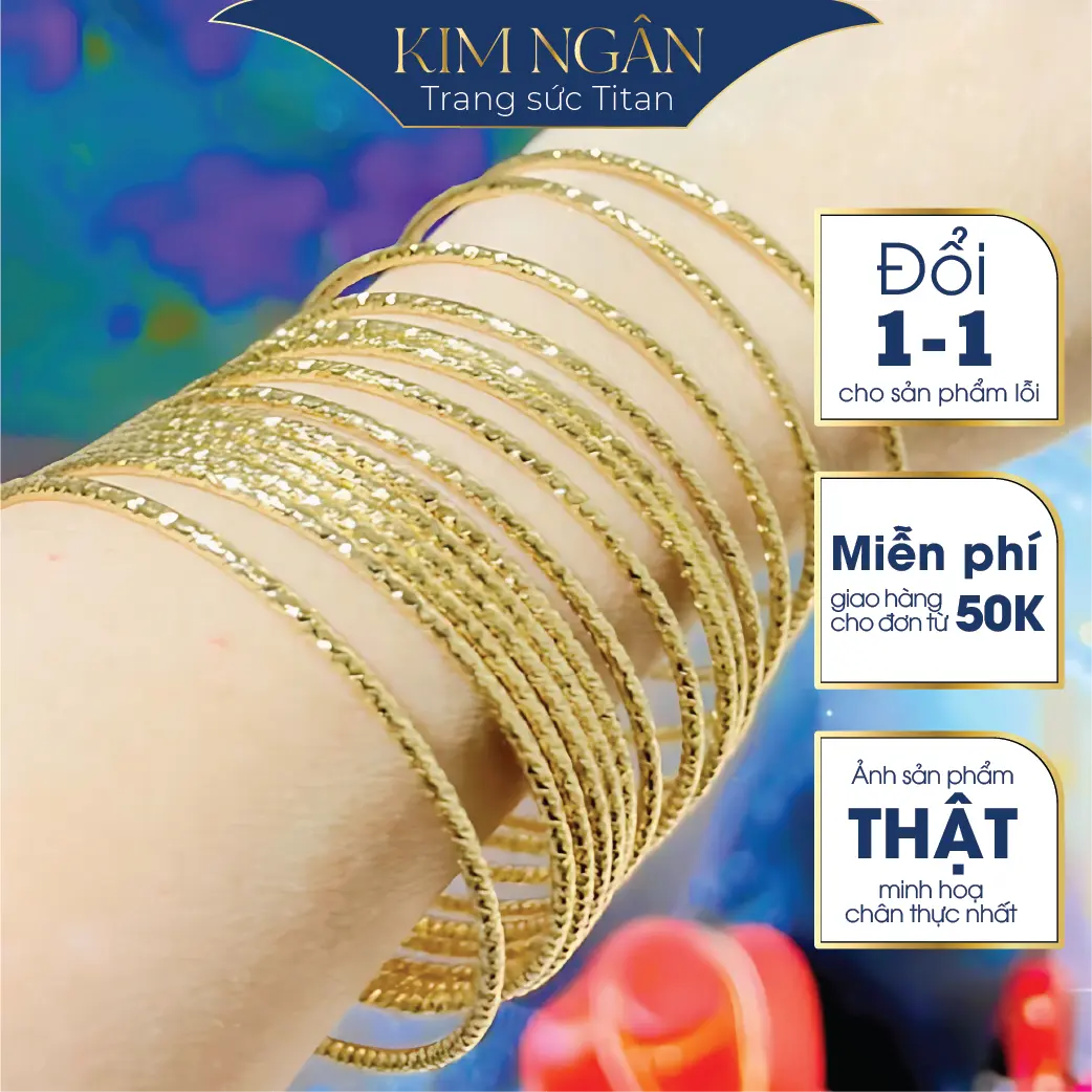 Ximen - Bộ 7 vòng tay 1.5 ly Vòng tay titan không gỉ không bạc màu thiết kế tinh tế Trang sức Titan cao cấp Cao Su Titanium