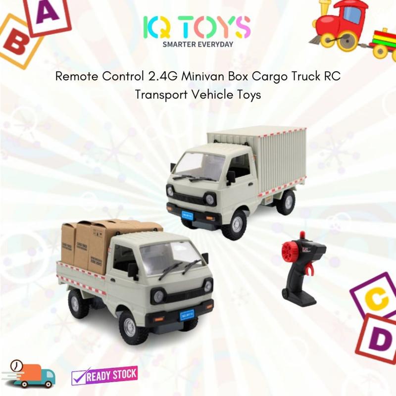 [IQ TOYS] Remote Control 2.4G Mini Van Box Cargo Truck RC Transport ...