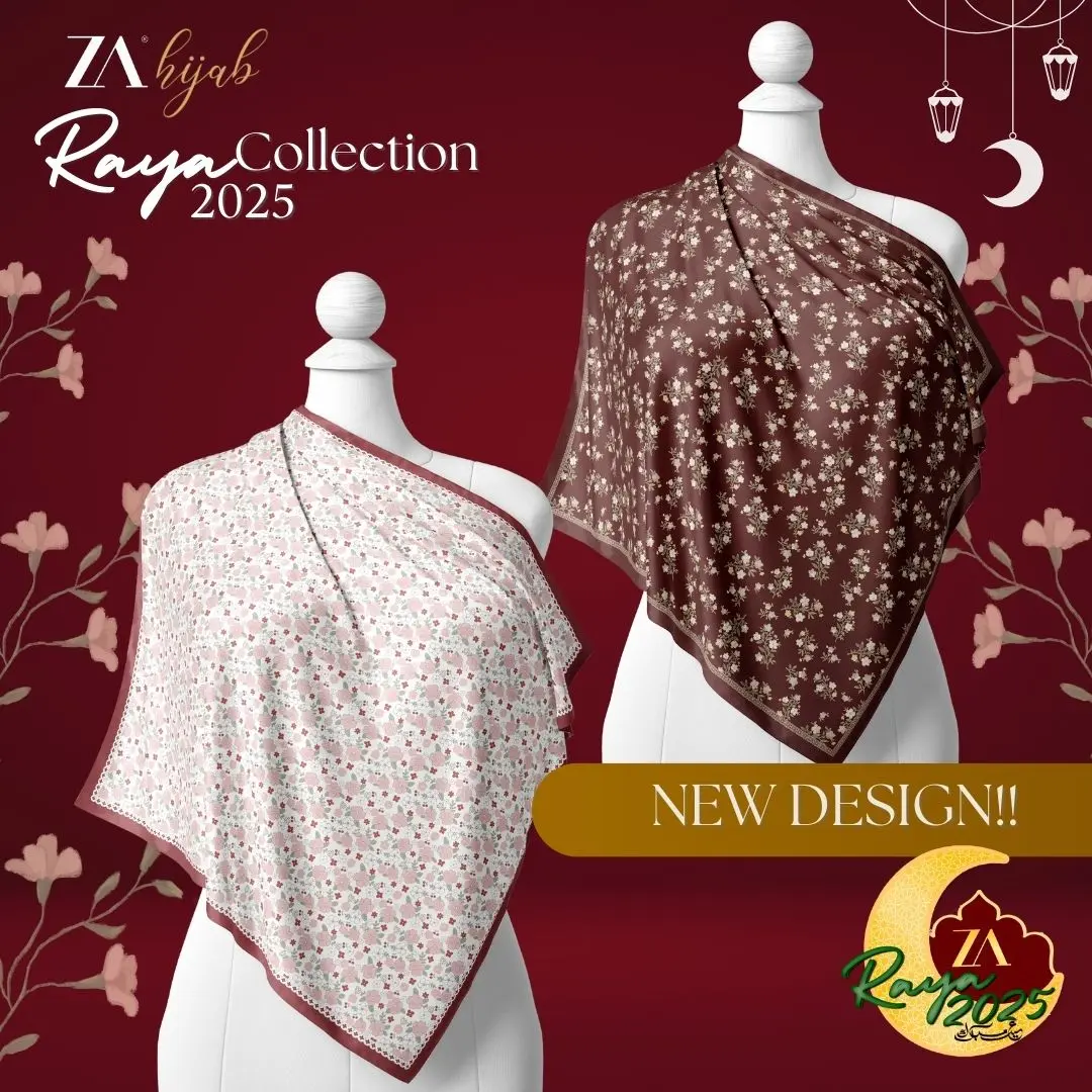 Zoe Arissa (B) New Tudung Bawal Square Hijab Exclusive RAYA HAJI 2025 Koleksi Lebaran Raya 2025  Zick Sharp Hijab Square Cotton Voile Printed viraltiktok