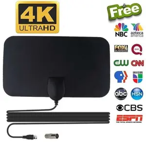 Antena Universal TV Sinyal Daya Tangkap Kuat Antenna Indoor HD DVB-T2 Kabel