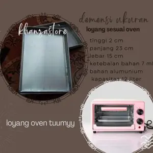 loyang oven listrik 12 liter tuumyy mini bahan tebal kwaliltas terbaik galvalum tidak beracun nampan pemanggang