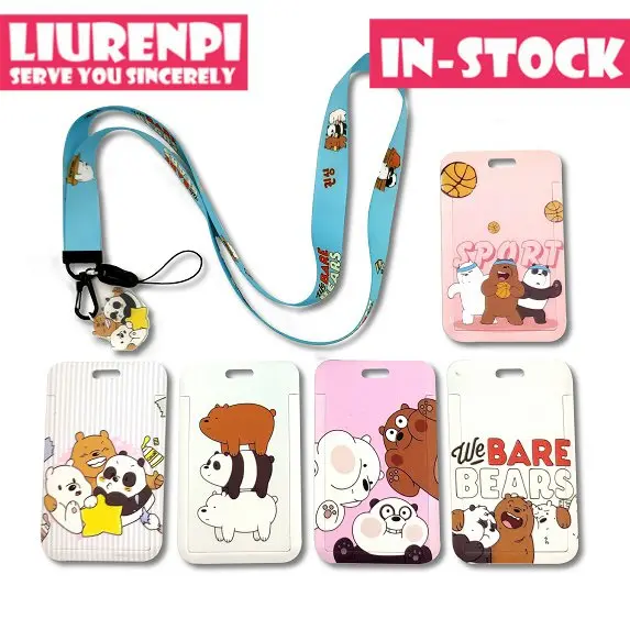 card holder Transfer card kindergarten door card cover fashion accessories id card holder with lanyard  bus student Plastic Card Holder Keychain