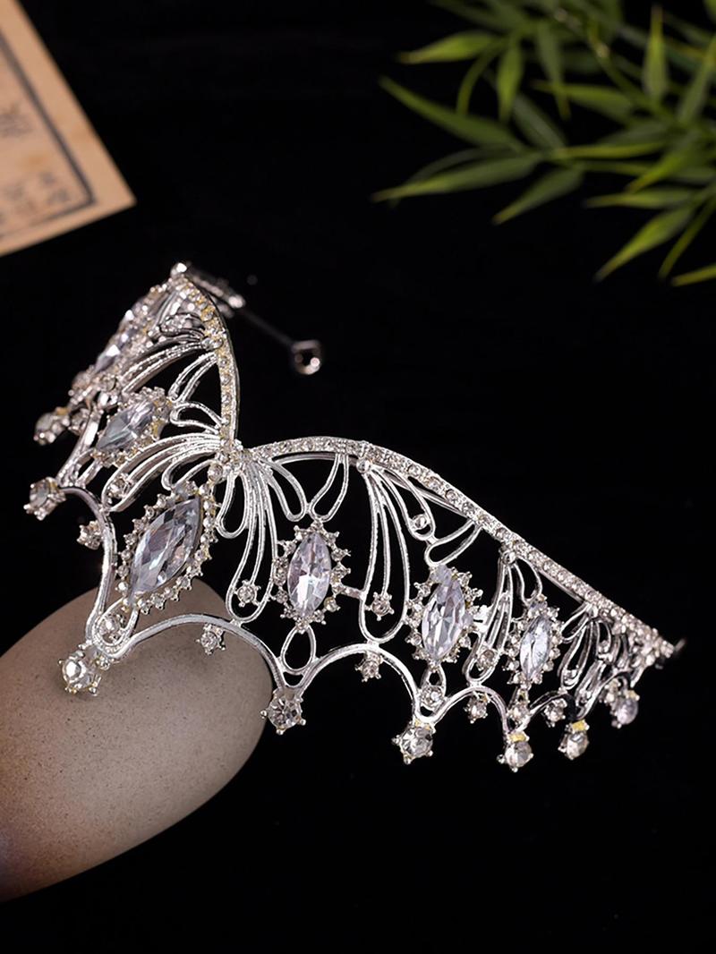 Product Introduction of Baroque Style Crown Tiara, Vintage Style Crown Tiara for Wedding Bridal Party Formal Occasions, Fashion Hair Accessories for Women 4