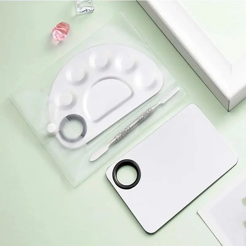 [COMBO] Dụng Cụ Hỗ Trợ Đánh Nền Gồm Khay Que Trộn Kem, Set 2 Mút Tán Nền, Cọ Dẹt Tán Nền BESGI BEAUTY 6
