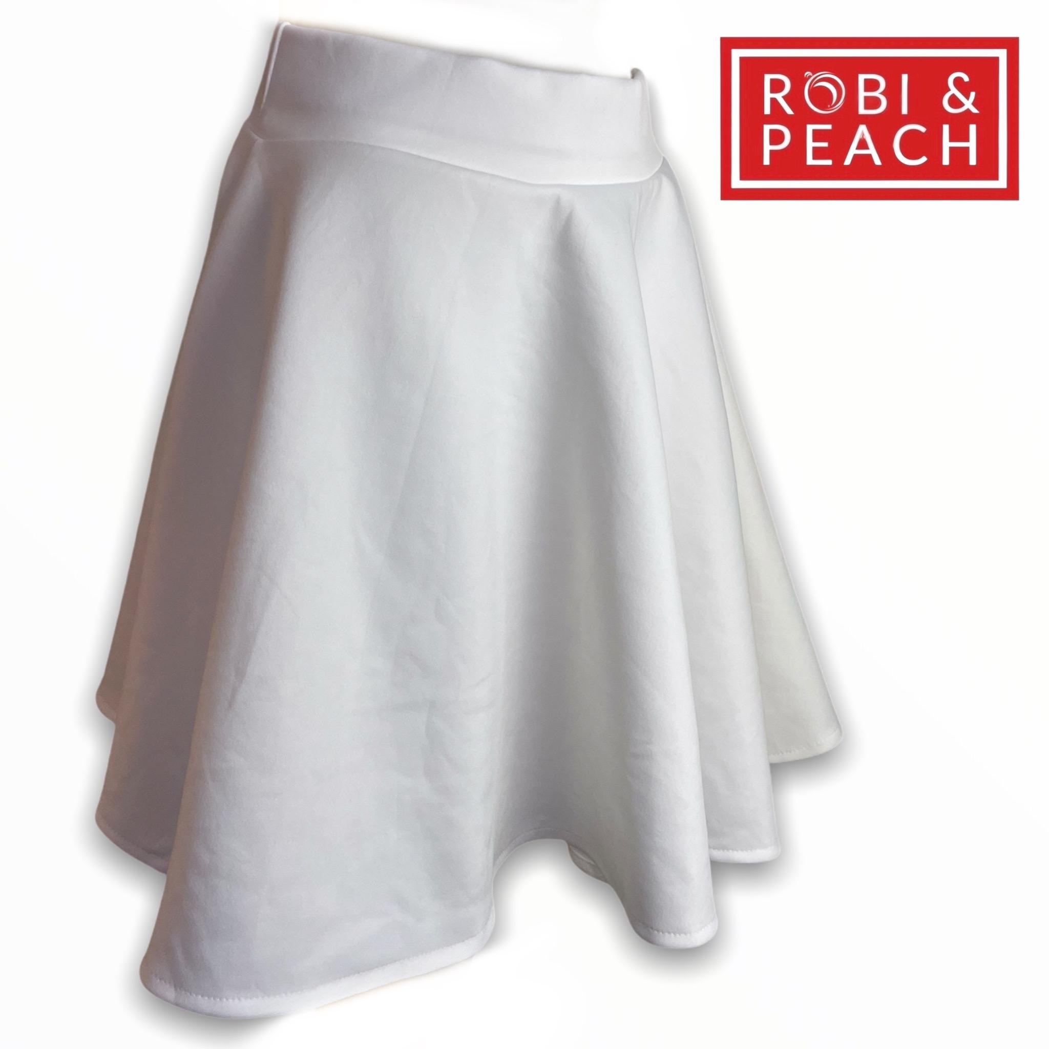 Gonna skater semplice | minigonna comoda in tessuto neoprene per donna | vita da 26 a 32 pollici Pantaloni da donna_voghion.com