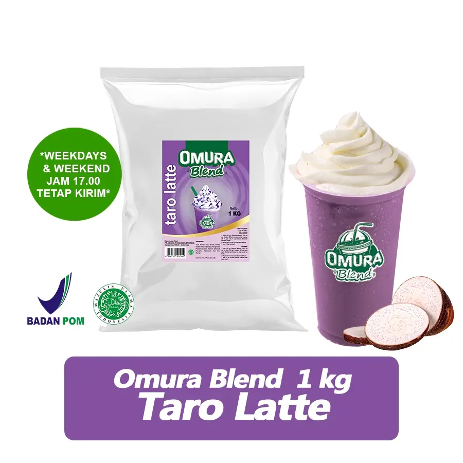 OMURA Blend Bubuk Minuman Rasa Taro Latte Powder Drink 1 Kg Omura Powder