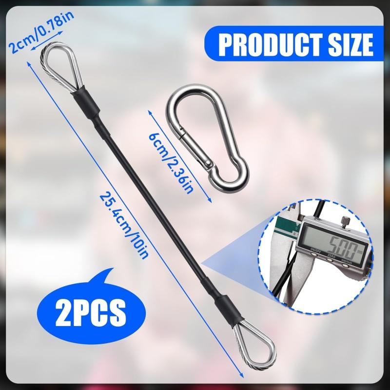 1/2Pcs 25cm Gym Cable Extension Compatible with Home Gym Accessories for LAT/Tricep Pull Down and Leg Extensions Machine 1