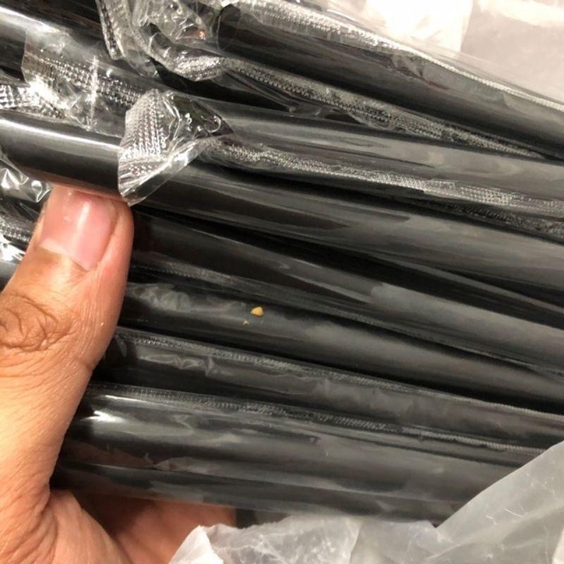 Sedotan Bubble Hitam 12mm x 21cm Higienis Steril 1221 BOBA Bungkus Plastik 1
