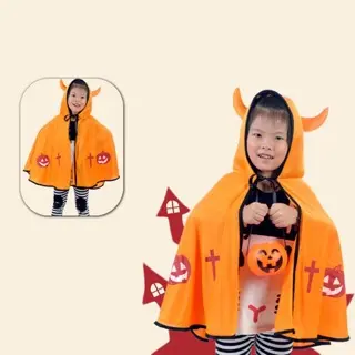Áo Choàng Có Mũ Sừng Ác Quỷ Halloween Cho Bé Hóa Trang. 2