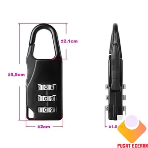 Gembok koper murah gembok angka gantungan kunci AUT08