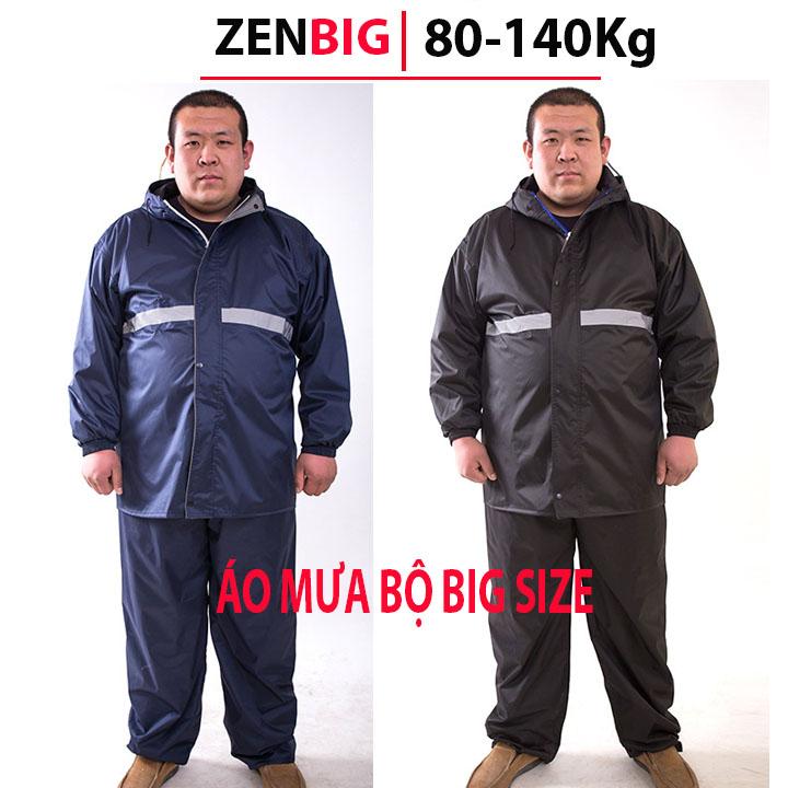 Bộ quần áo mưa big size 2 lớp dành cho người mập người béo, dạng áo mưa bộ gồm cả Áo và Quần àng 2 lớp siêu dày Chống Nước
