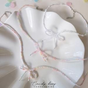 CandyBerry Accessories สร้อยคอลูกปัดโบว์มินิมอล ประกอบงานด้วยวัสดุเกรดคุณภาพ No.CN-003