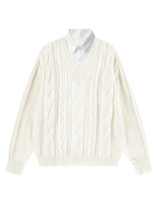 Unisex Men's Solid Textured Collar Sweater Pullover, Regular Fit Casual Long Sleeve Jumper for Fall & Winter, Fashion Men's Knitwear for Daily Wear