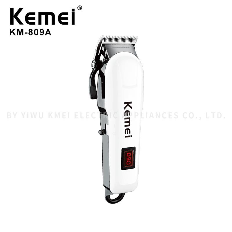 Tông đơ cắt tóc KEMEI KM-809A húi cua cạo sát, màn hình hiển thị pin, hệ thống…