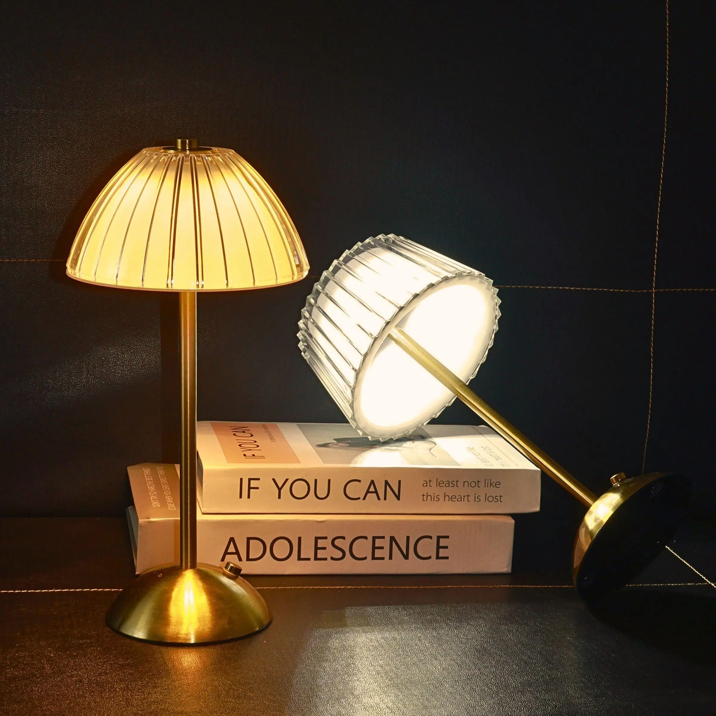 Table Lamp, 1 Count Modern LED Desk Lamp, Dimmable Night Light for Bedroom, Living Room, Home Decor