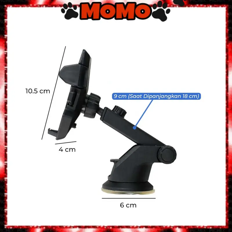 Holder Hp Tempat Dudukan Handphone Car tripod Stand Penjepit penyangga hp di mobil Kaca Dashboard T003 3