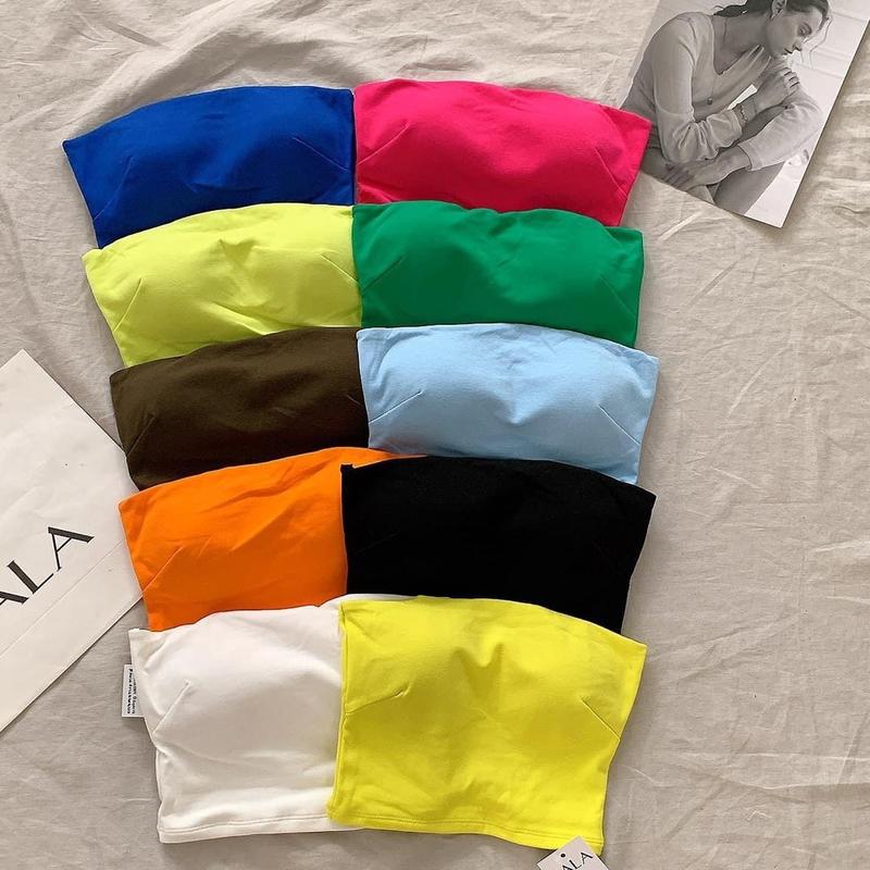 Áo ống ôm có mút, áo ống cúp ngực có mút đủ màu, áo quây có mút ba