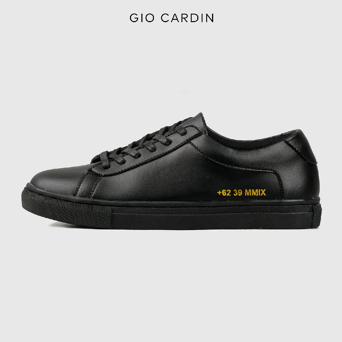 GIO CARDIN - Sepatu Sneakers Pria LAH-01 Triple Black Casual Shoes