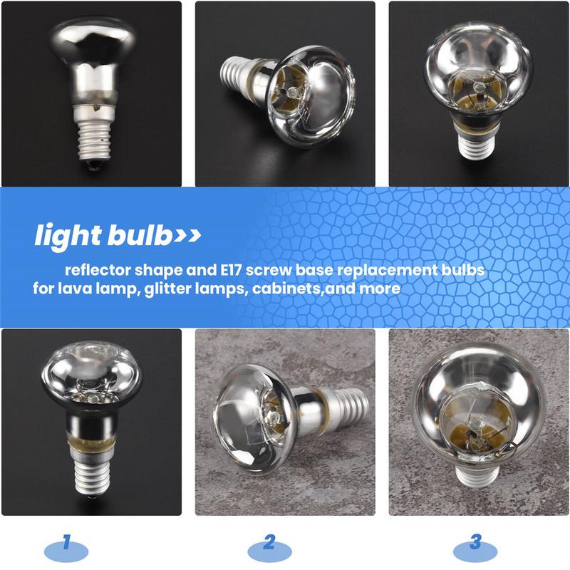 Replacement Lava Lamp E14 R39 30W Spotlight Screw in Light Bulb Clear Reflector Spot Light Bulbs Lava Incandescent 1Pcs 3
